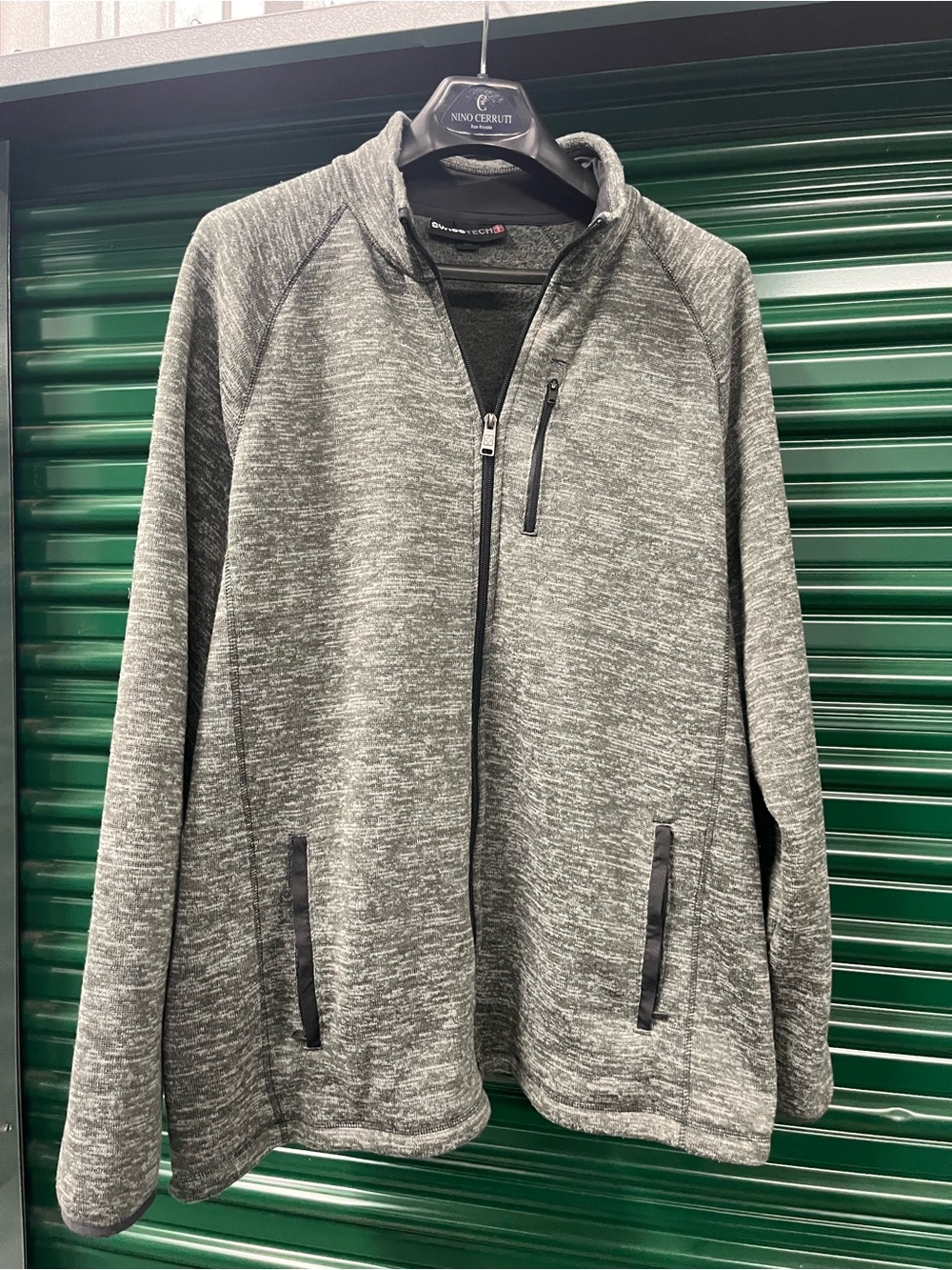 SwissGear Gray Heather Full-Zip Men's Sweater Jacket